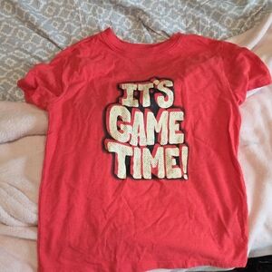 Cat & Jack Vibrant Red 'It's Game Time' Tee